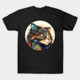 Vintage Cat Hippy Lover - Boho Cat T-Shirt